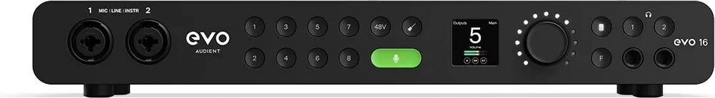 Audio interface Audient EVO16, 8 hyrje XLR/TRS, 24 bit, USB-C, e zezë