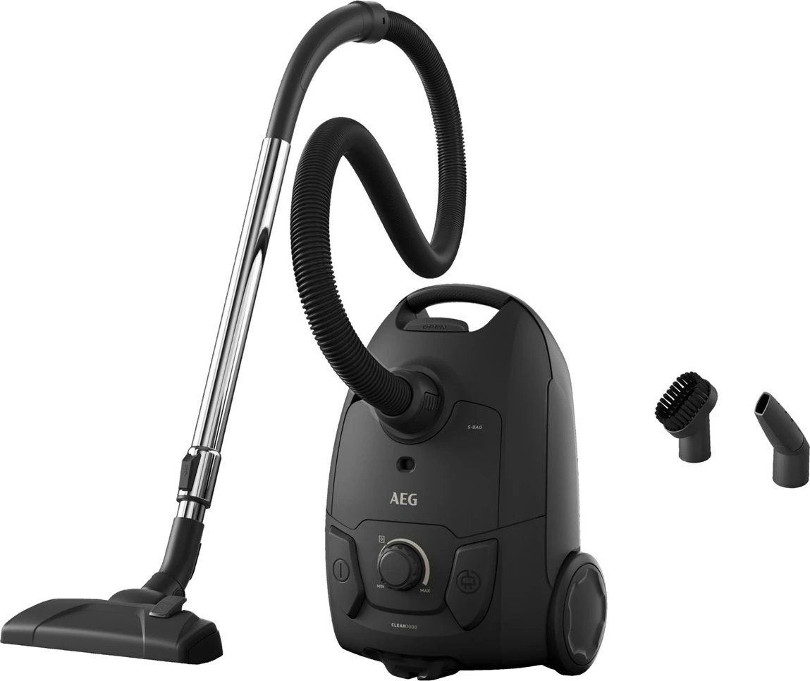 Fshesë me korrent AEG AB31C1GG, drum, 3L, 750W, e zezë