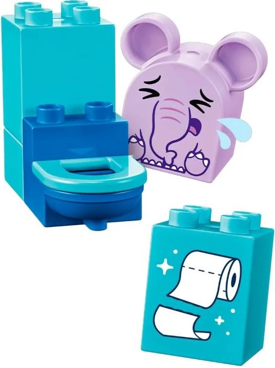 Set lodrash LEGO DUPLO 10413 Daily Activities Bath, 15 pjesë, plastikë, për fëmijë, shumëngjyrësh