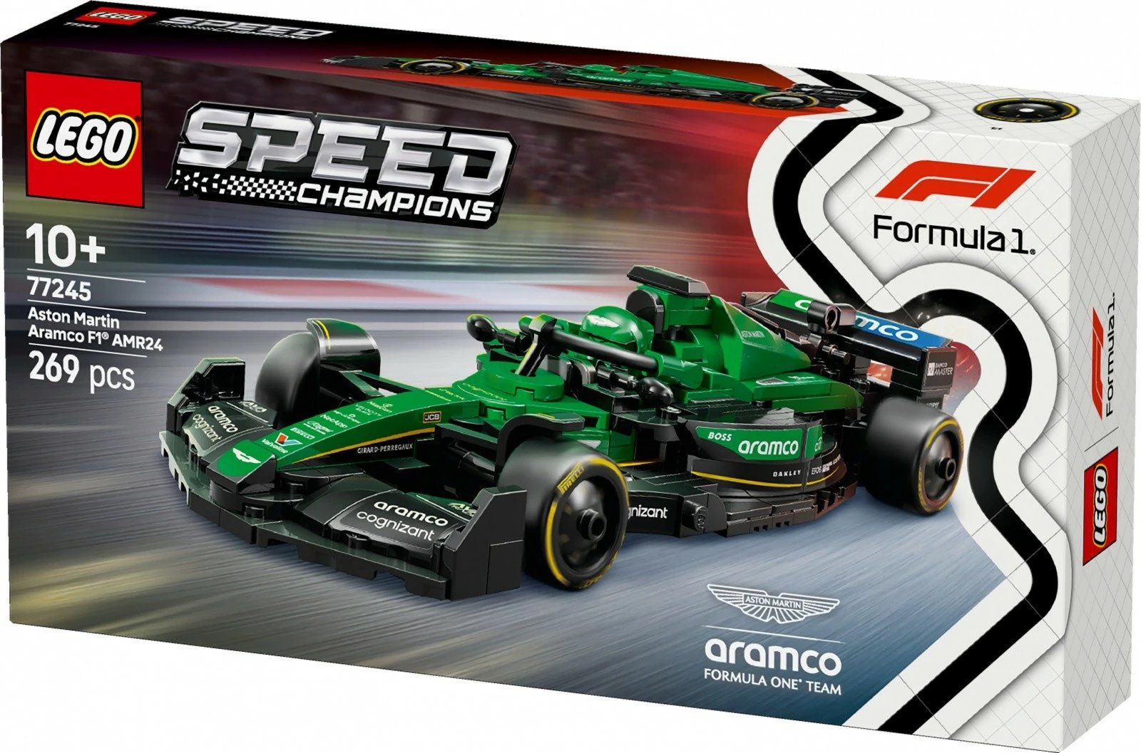 Set ndërtimi LEGO Speed Champions Aston Martin Aramco F1 AMR24, 269 pjesë, Jeshile