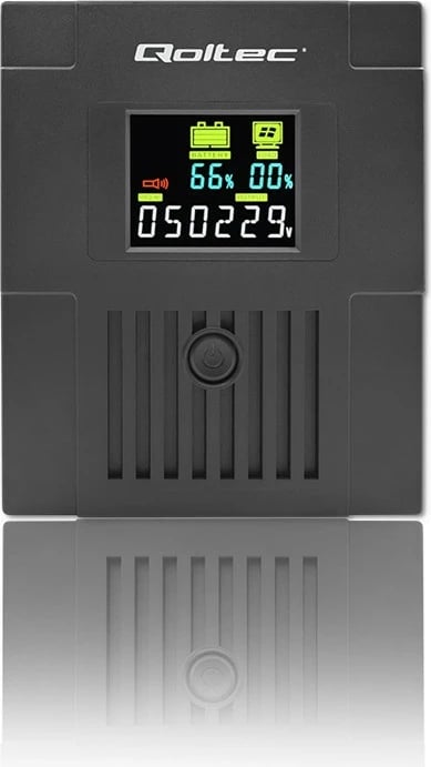 Kasë UPS Qoltec Monolith 1500VA 900W me LCD, USB, e zezë