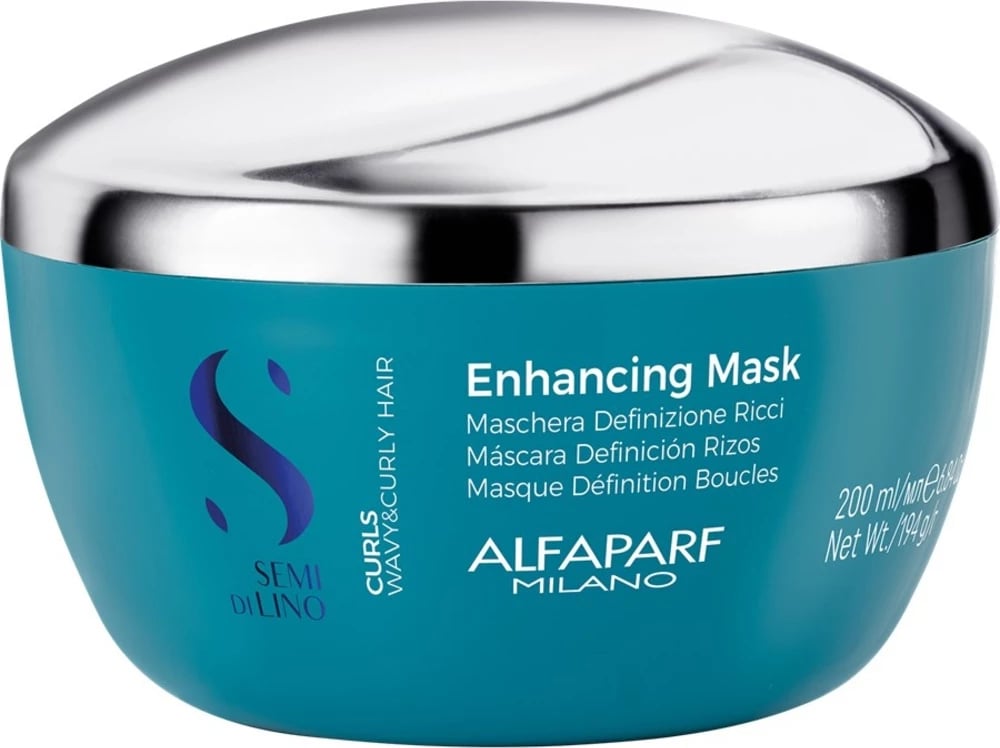 Maskë për flokë kaçurrela Alfaparf Semi Di Lino Curls Strengthening për femra, 200ml
