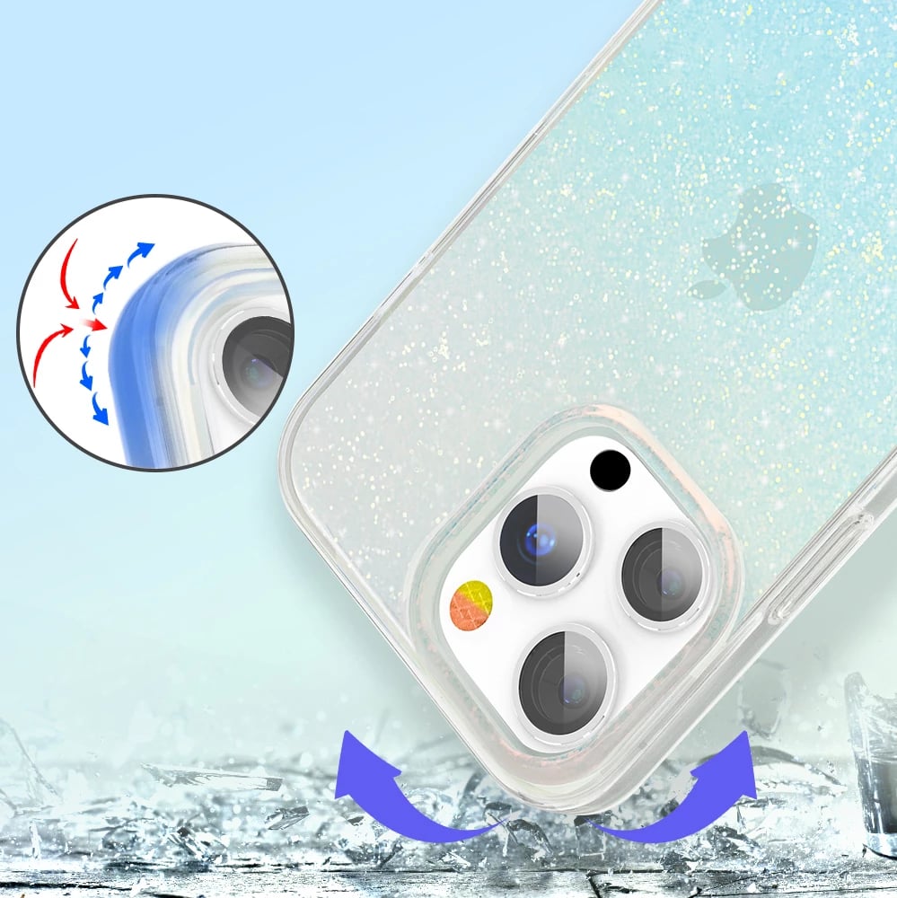 Mbështjellës Kingxbar Streamer Series për iPhone 13 Pro, Blu (Triangle)