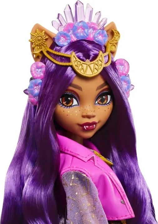 Kukull Monster High Mattel Clawdeen Wolf HXH80 me aksesorë, vjollcë