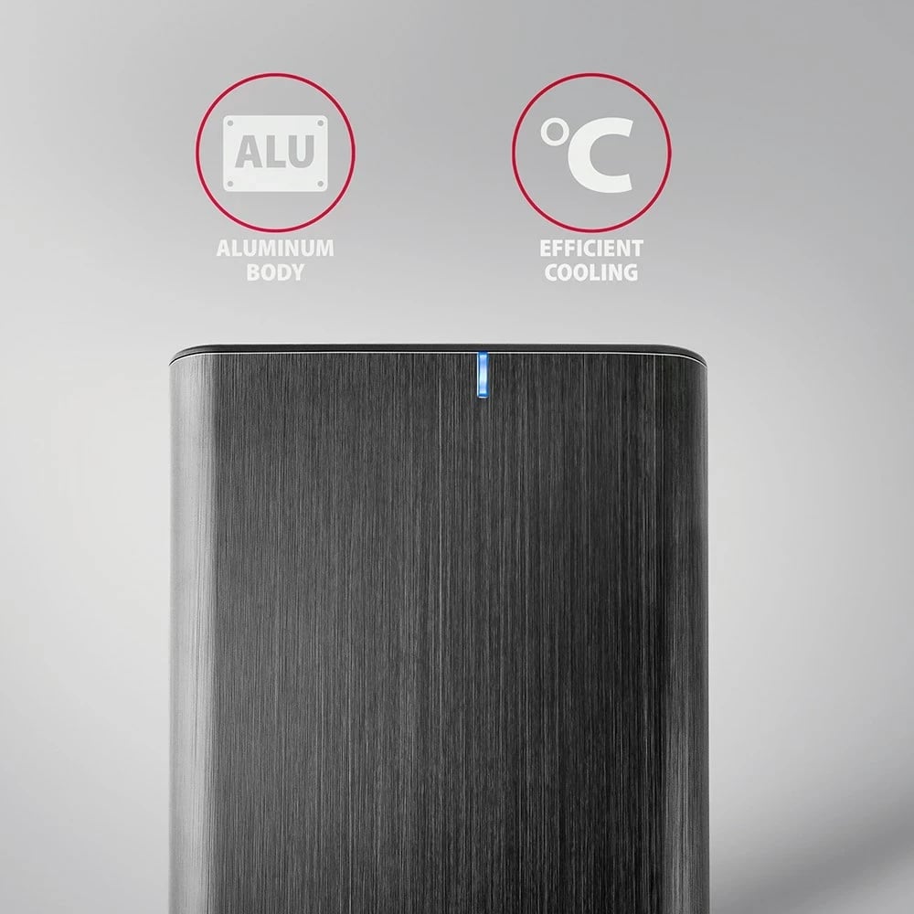 Kasë AXAGON EE35-A6C për disk, 3.5", USB Type-C, E zezë