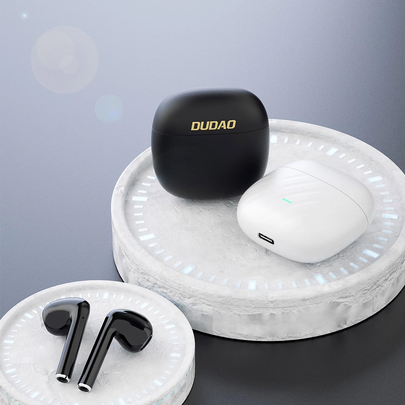 Kufje Dudao U14+ TWS, wireless, Bluetooth 5.3, USB-C, e zezë