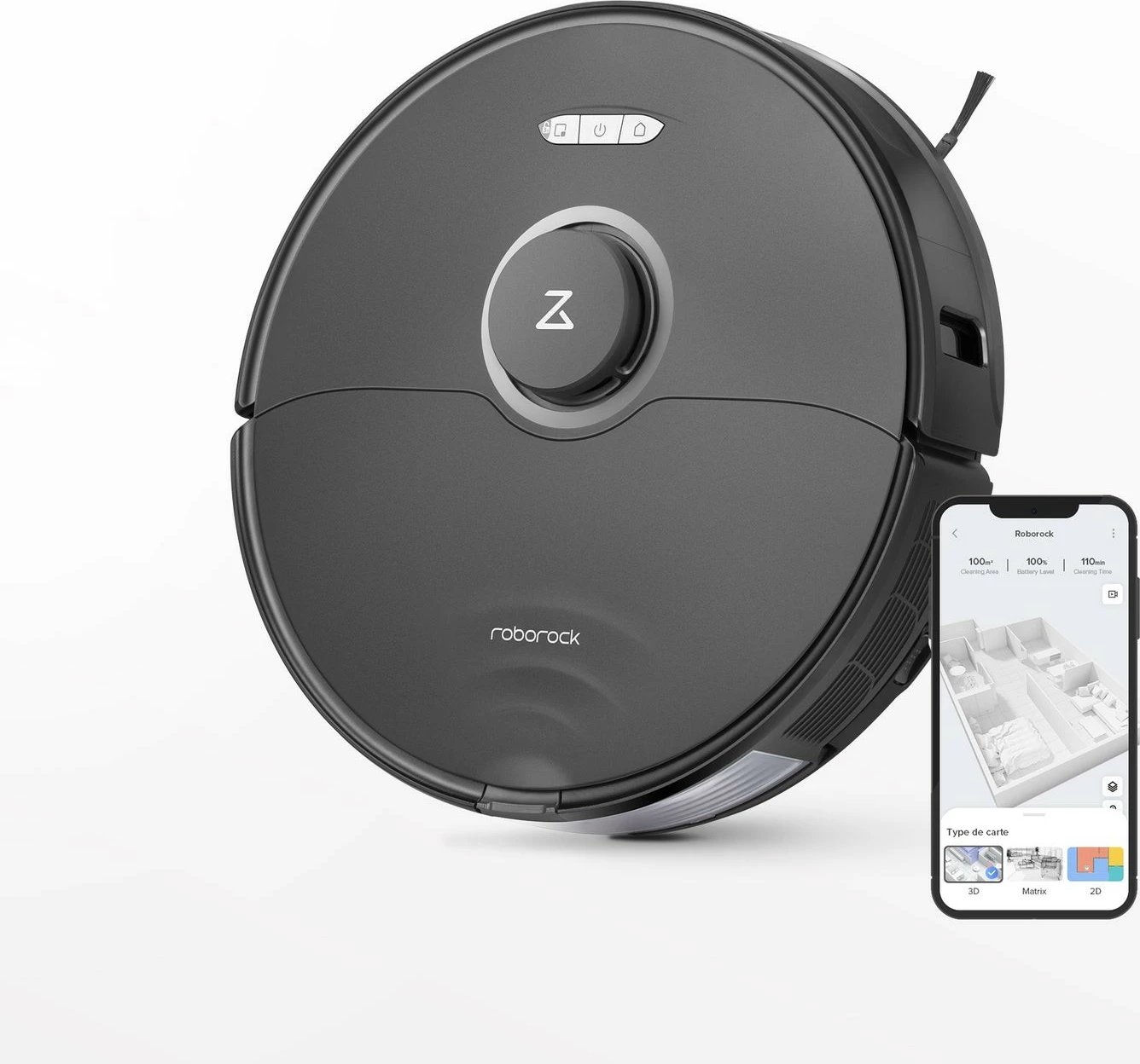 Robot fshesë Roborock S8, pa qese, 0.4L, 6000 Pa, e zezë