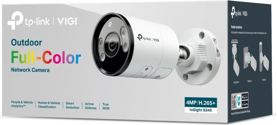 Kamerë sigurie IP TP-Link INSIGHT S345, e jashtme, me kabllo, 64m, 120 dB
