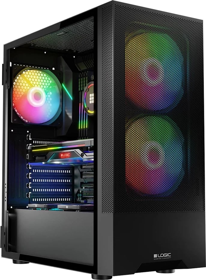 Kasë kompjuteri Logic ARYA ARGB, USB 3.0, e zezë 