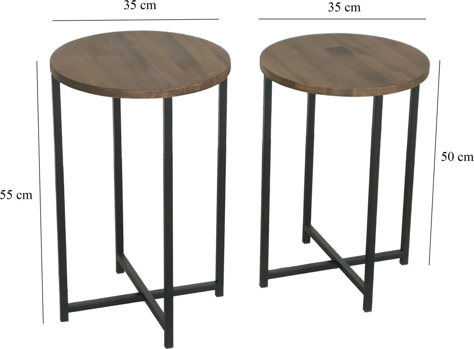 Set tavolina kafeje Hanah Home, Neta, ngjyrë arre