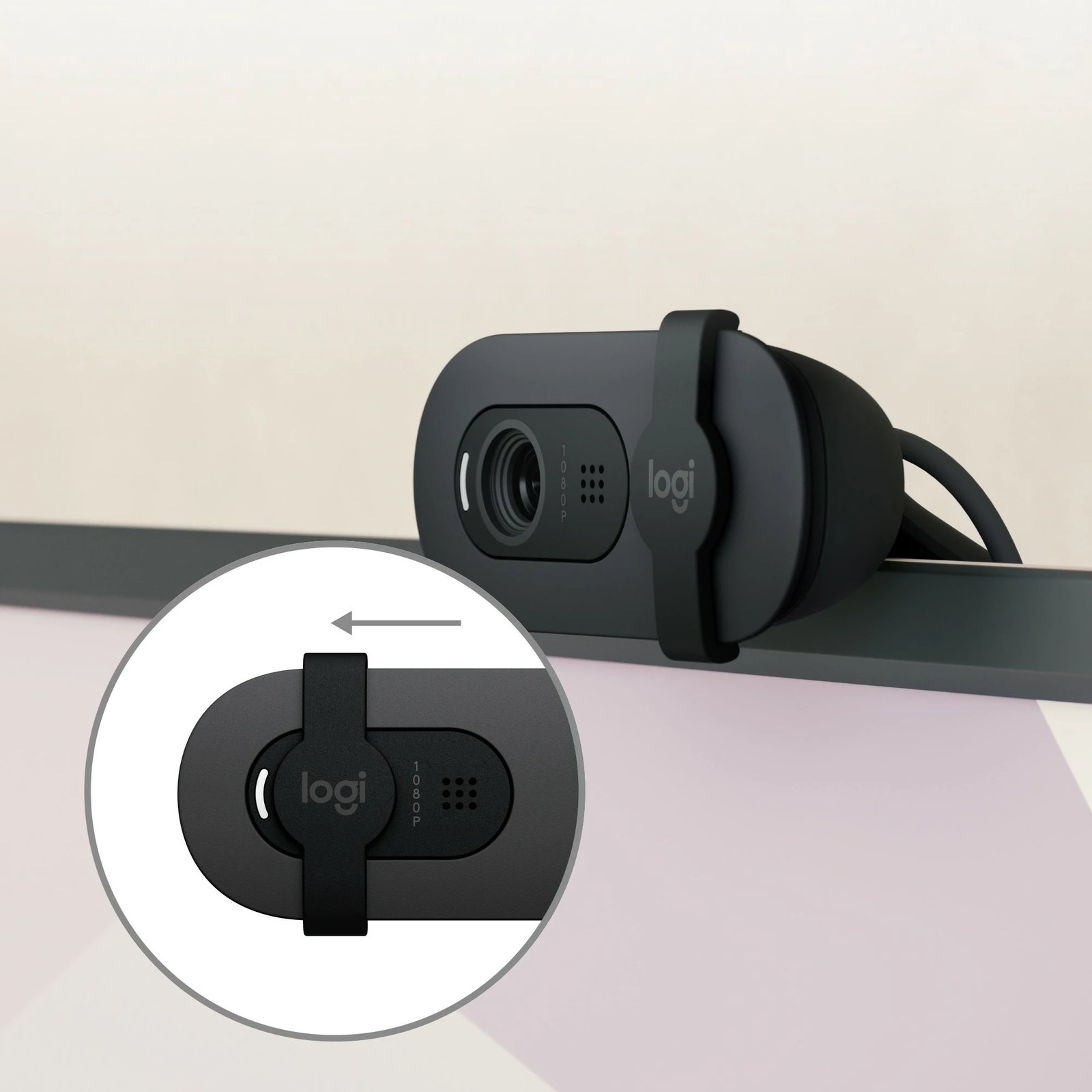 Webcam Logitech Brio 105, 2 MP, Full HD, kabllo USB-A, e zezë