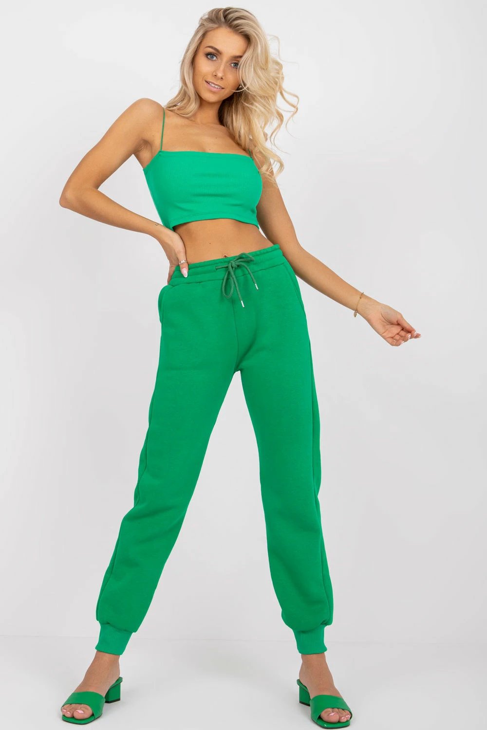 Pantallona sportive femra Ex Moda model 166632, të gjelbra