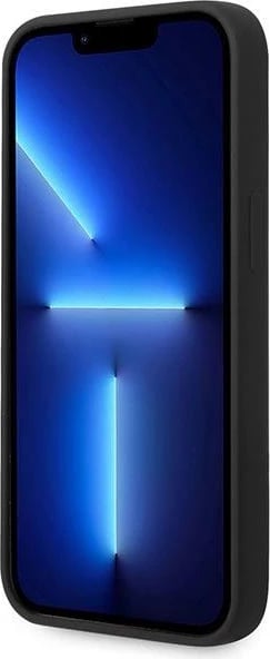 Mbështjellës Guess GUHCP14MSLTGK për iPhone 14 Plus 6.7", silikon, i zi