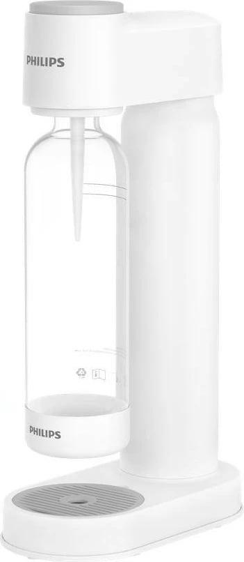Saturator uji Philips GoZero ADD4901WH/10, me shishe PET, cilindër CO2, Bardhë