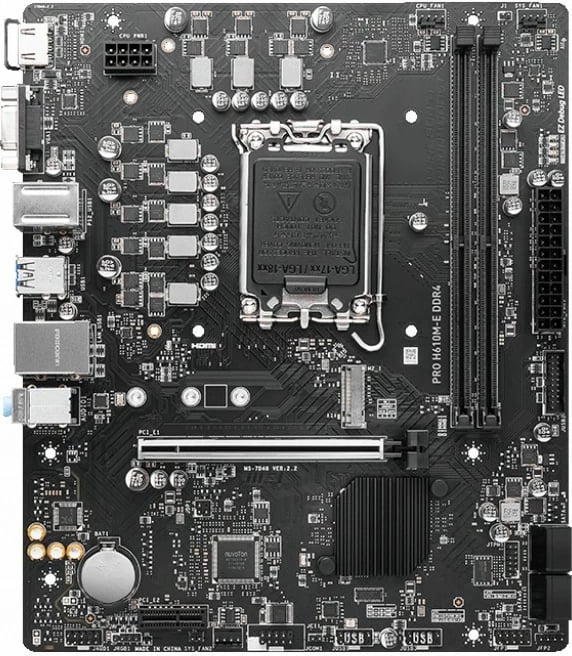Pllakë amë MSI PRO H610M-E DDR4, Intel, LGA 1700, 64 GB