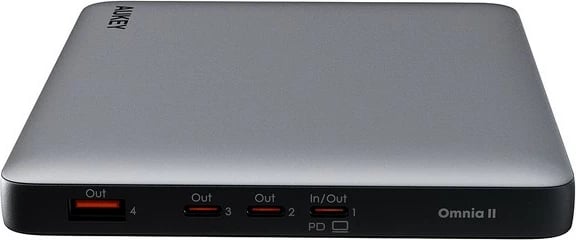 Power bank AUKEY PB-Y44, 20000mAh, 100W, 4xUSB, Gri