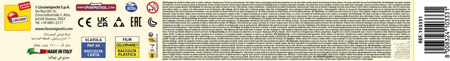 Tavolinë kreative Paw Patrol Lisciani, për fëmijë, shumëngjyrëshe, set me aktivitete