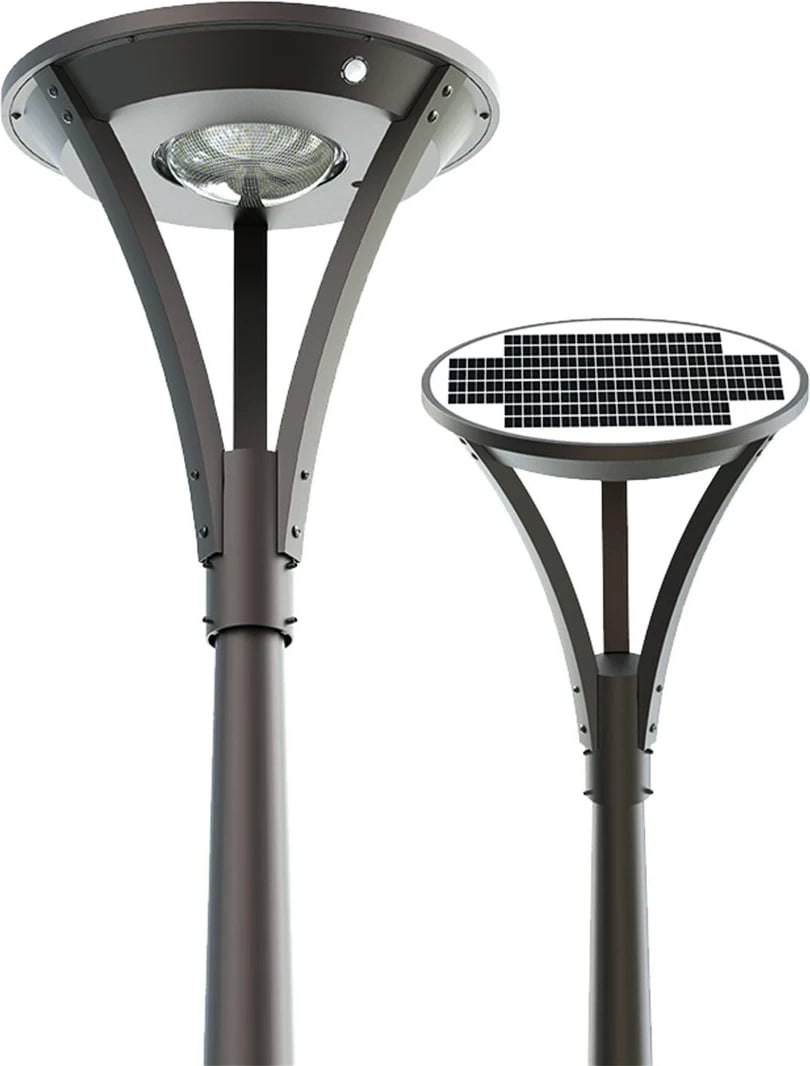 Ndriçues i jashtëm PowerNeed SLL-31, LED, Solar, Argjendtë