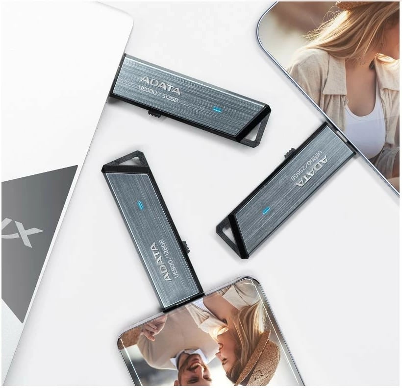 Pendrive Adata Elite UE800 512GB, USB 3.2 Gen2, Silver