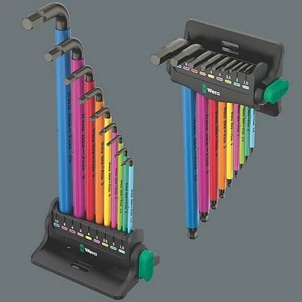 Set çelësa imbus Wera 05133165001, 9 copë, multikolor