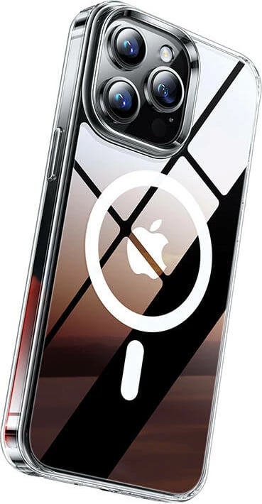 Mbështjellës Torras Diamond Clear-Mag për iPhone 15 Pro, transparent