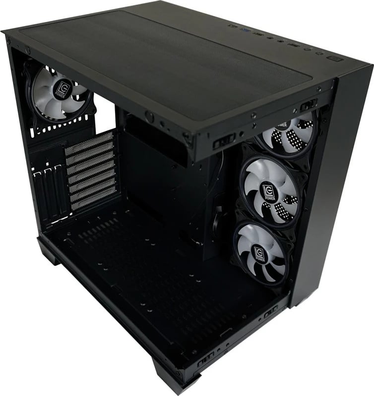 Kasë LC-Power 809B Dark Storm_X, Midi Tower, ATX, RGB, e zezë