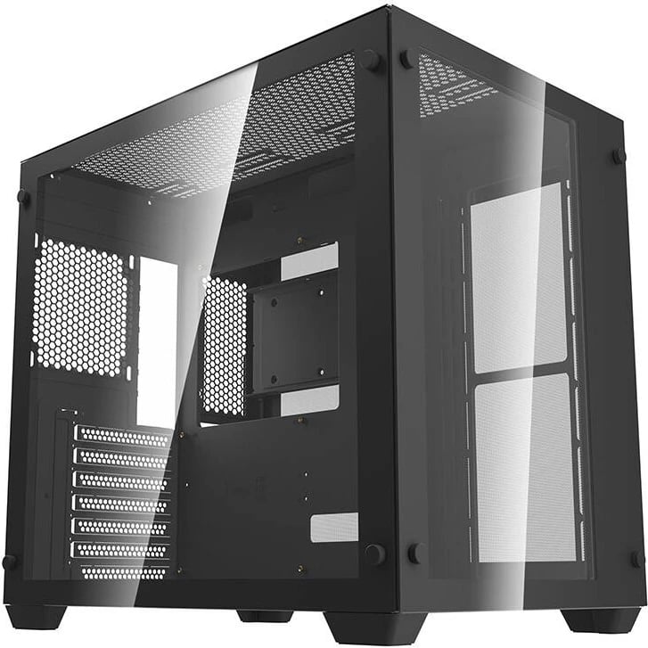 Kasë Darkflash C285, Middle Tower, ATX/M-ATX/ITX, xham i temperuar, e zezë
