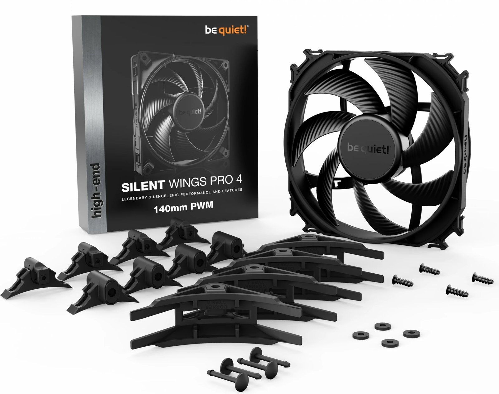 Ventilator Be Quiet! SILENT WINGS PRO 4, 140mm PWM, i zi