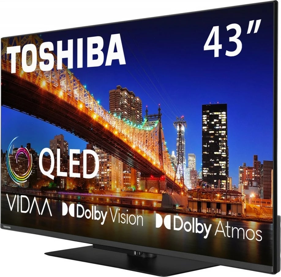 Televizor QLED Toshiba 43QV3F63DG, 43 inç, Ultra HD/4K, Smart TV, i zi