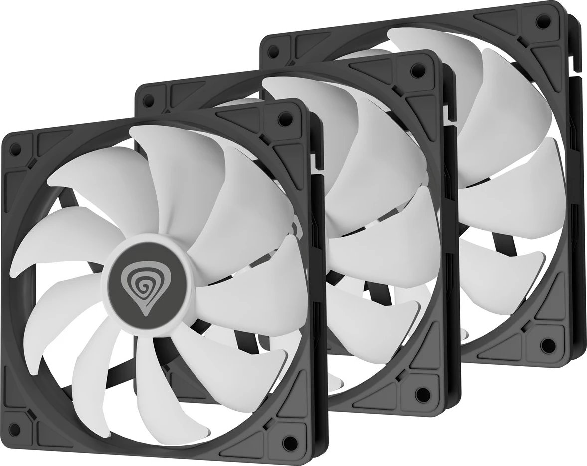 Ventilatorë për kasë GENESIS Oxal 120 ARGB, 12 cm, të zinj, set prej 3 copë