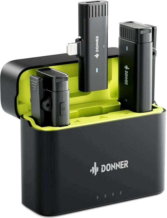 Mikrofon lavalier Donner VPM10, për pajisje iOS, i zi