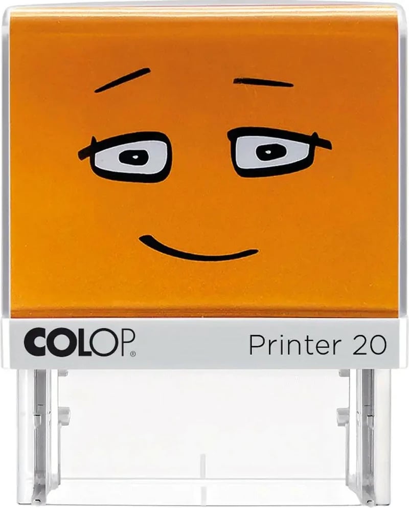Vulë vetë-ngjyrosëse COLOP Printer 20, 38x14mm, portokalli