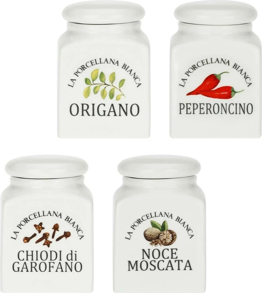 Set konservash LA PORCELLANA BIANCA, 175 ml, të bardha
