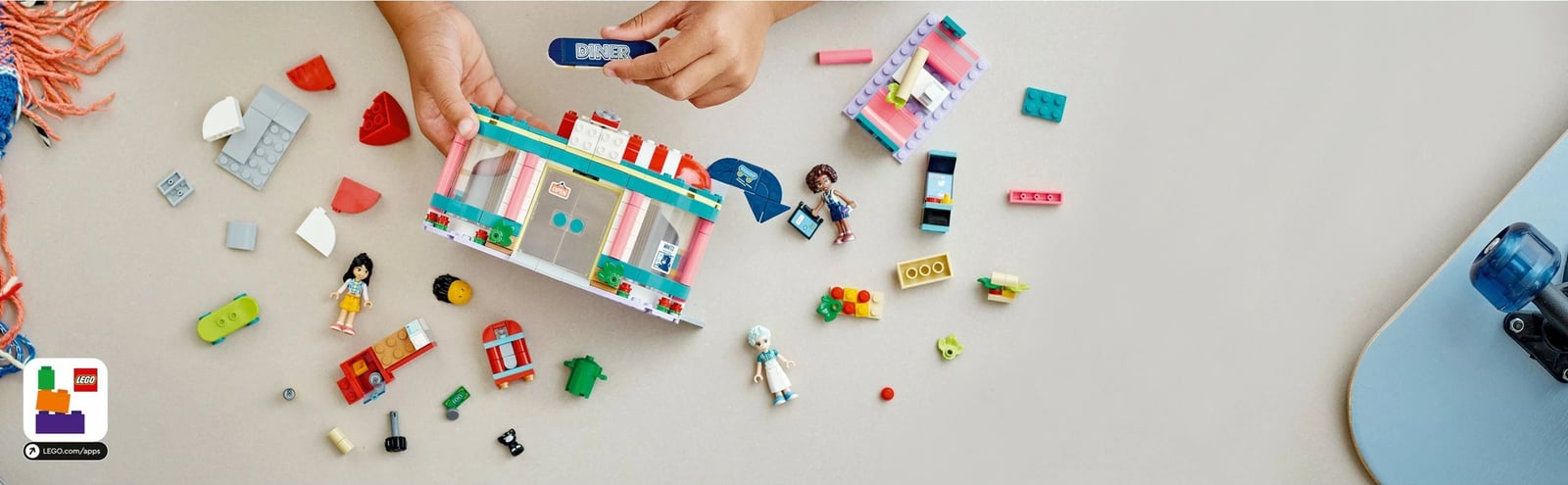 Set ndërtimi LEGO Friends 41728, restorant, shumëngjyrësh