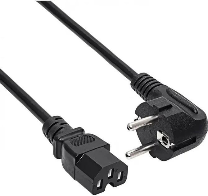 Kabllo rryme Akyga AK-UP-08, CEE 7/7 në IEC C15, 1.8m, e zezë