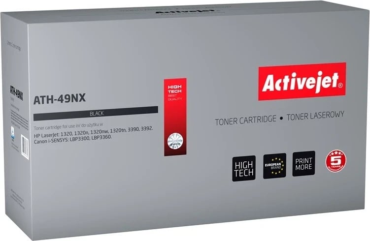 Toner zëvendësues Activejet ATH-49NX për printer HP, i zi