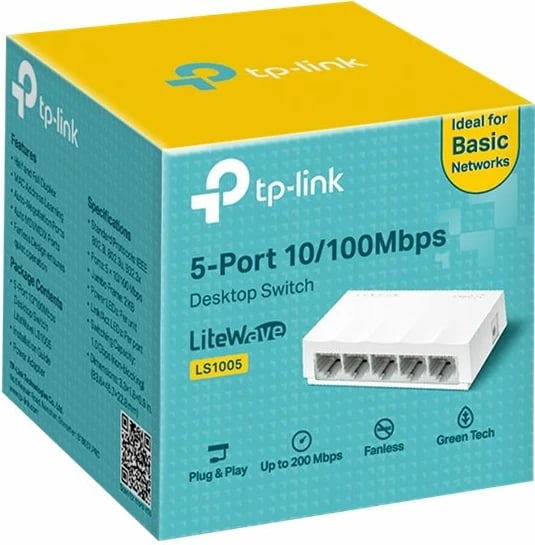 Switch TP-LINK LS1005 LiteWave, 5 porta, i bardhë