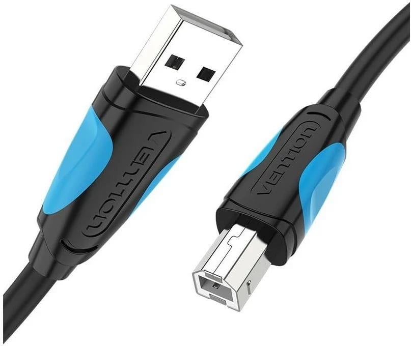 Kabëll Vention USB-A/USB-B, 10m, zi-kaltër