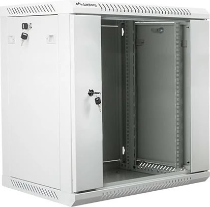 Kasë rrjeti Lanberg WF01-6412-10S, 19", 12U, xham, gri