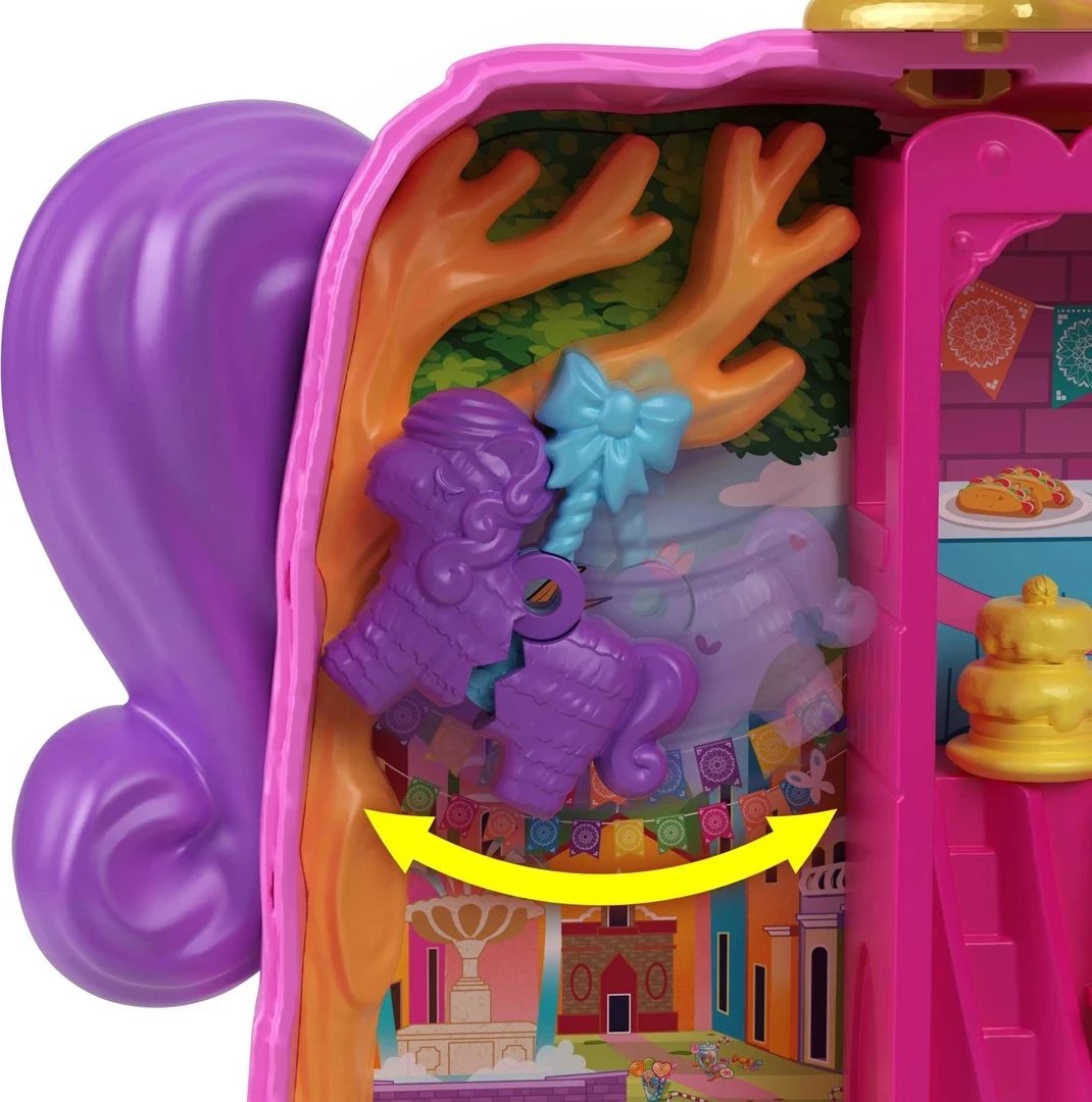 Set lodrash Polly Pocket Piñata Party Compact, MATTEL, HKV32, shumëngjyrëshe
