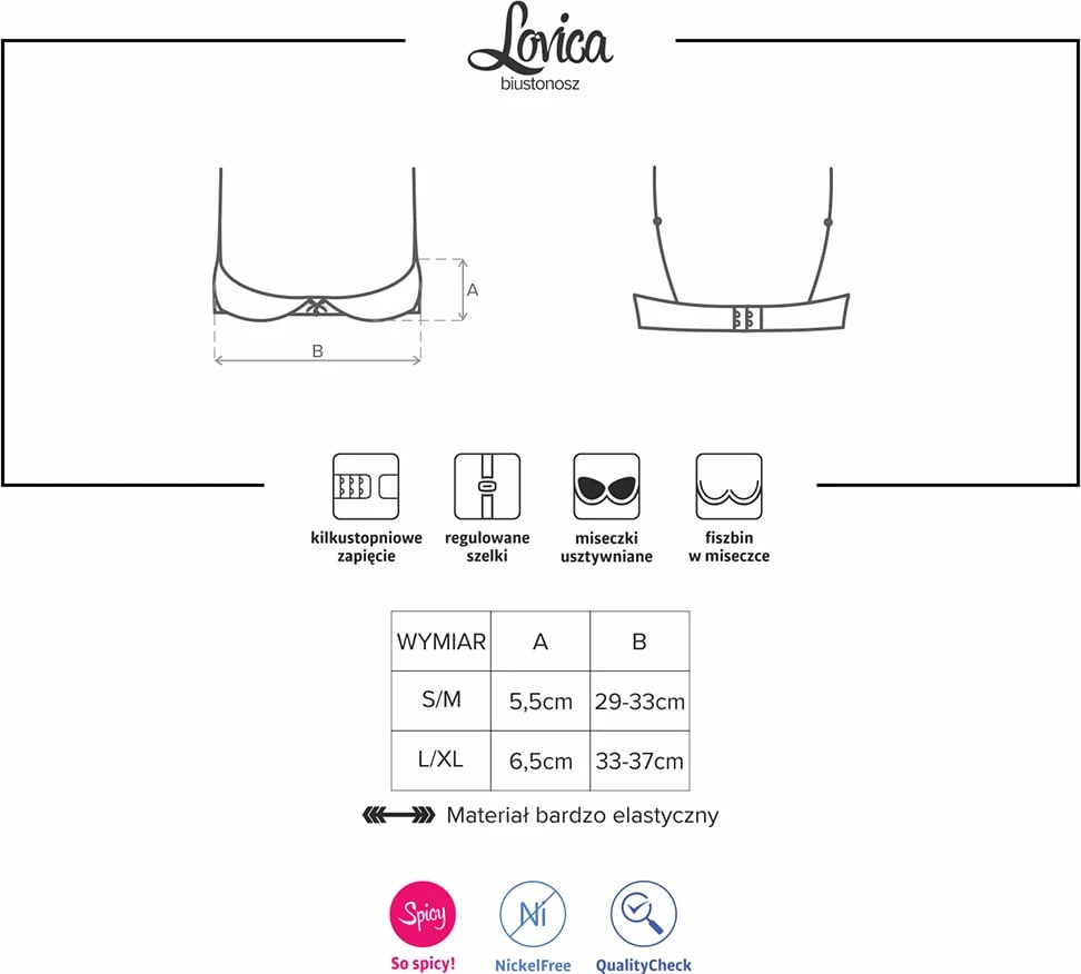 Bra për femra Obsessive 126497, e kuqe