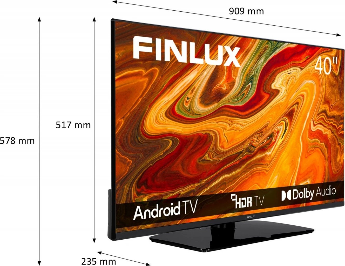 Televizor LED Finlux 40FFA500, 40 inç, Full HD, Android TV, i zi