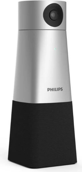 Kamerë konferencash Philips PSE0550/00 me mikrofon të integruar, 4K, Full HD, USB, e zezë/argjendtë