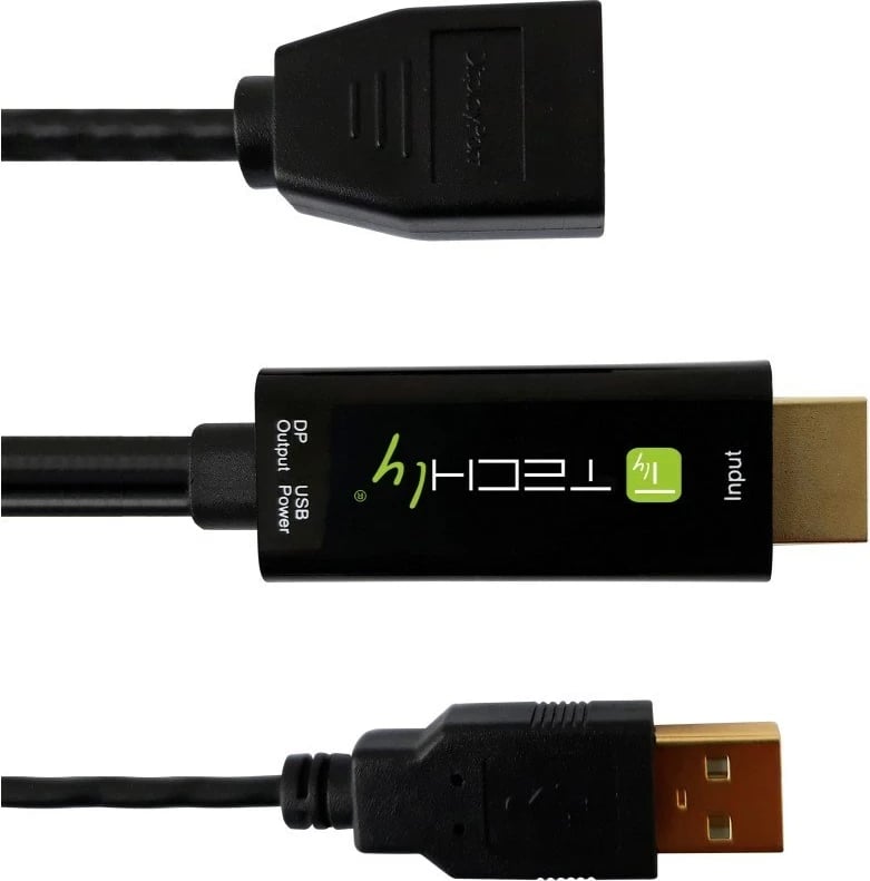 Konvertues video Techly ICOC HDMI-DP12A, 4096 x 2160 piksel, i zi