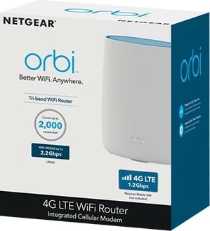 Router NETGEAR Orbi LBR20-100EUS, AC2200, Tri-Band, 4G LTE, i bardhë