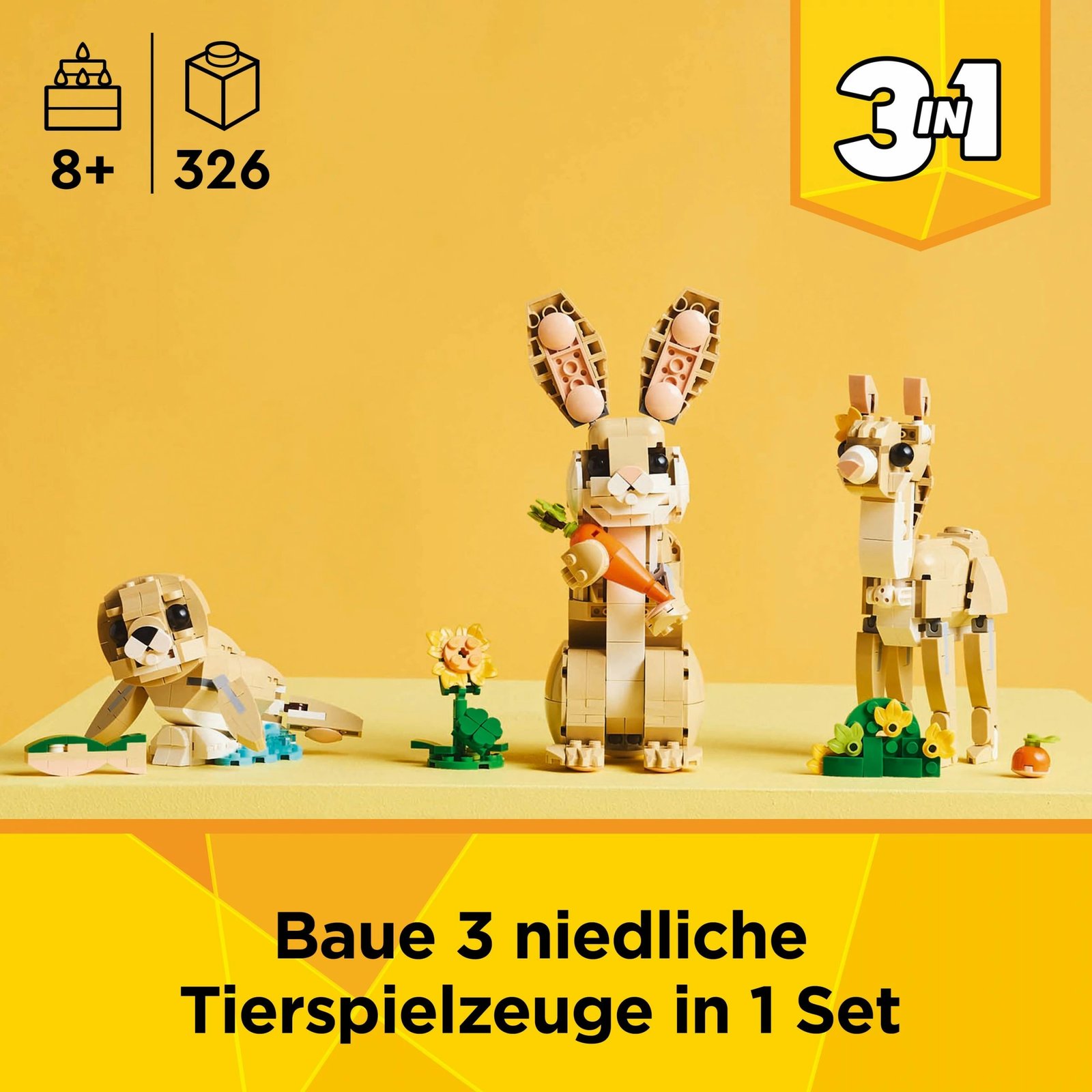 Set ndërtimi LEGO Creator Häschen 31162, shumëngjyrësh