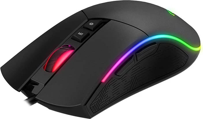 Maus gaming Havit GAMENOTE MS1001S, me tela, RGB, deri 4800 DPI, argjendtë