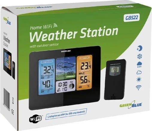 Stacion moti GreenBlue 46003 LCD me Wi-Fi, i zi