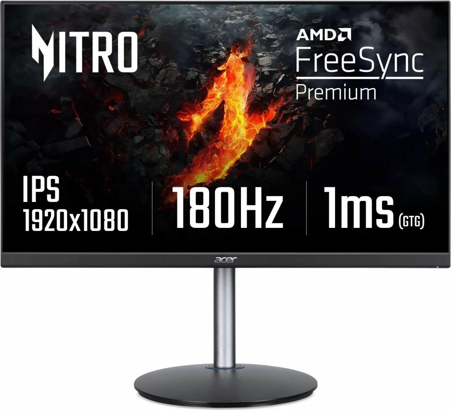 Monitor Acer XF243YM3BMIIPRX, 23.8", IPS, 1ms, Full HD, 180Hz, HDR, i zi