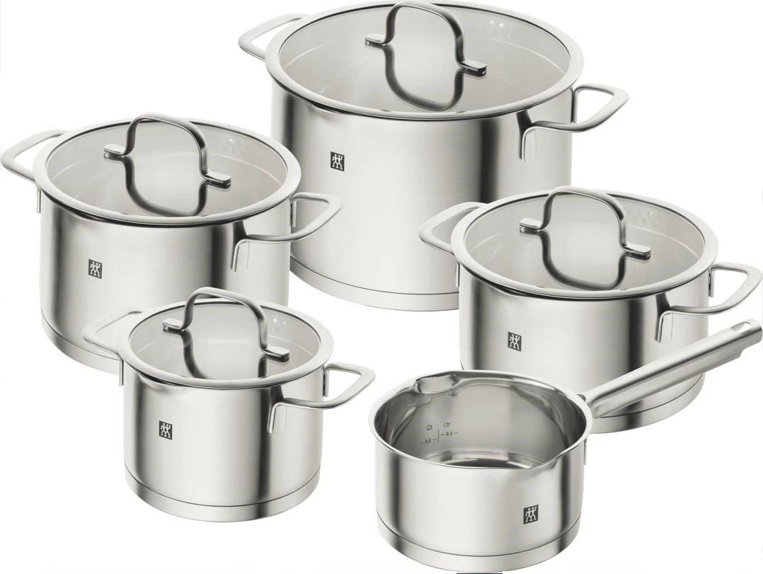 Set tenxheresh Zwilling TrueFlow 66920-005-0 5 copë, inoks 18/10, për induksion, diametra 16/20/24 cm, kapacitete 1.5–6 L, inox, set 5 copë
